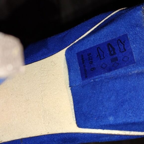 Cobalt blue Suede stiletto heel boots by Michael Antonio  Sz 6 - Picture 5 of 5